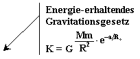 Legende mit Linie (2) (Markierungsleiste): Energie-erhaltendes 
Gravitationsgesetz
K = G 

